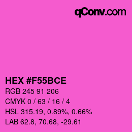 Color code: HEX #F55BCE | qconv.com