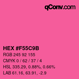 Farbcode: HEX #F55C9B | qconv.com