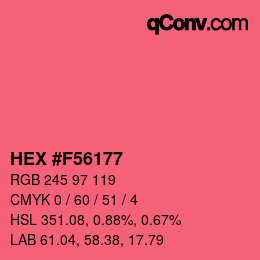 Color code: HEX #F56177 | qconv.com