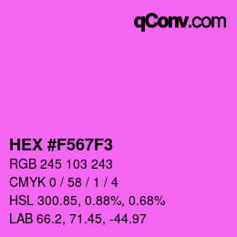 Color code: HEX #F567F3 | qconv.com