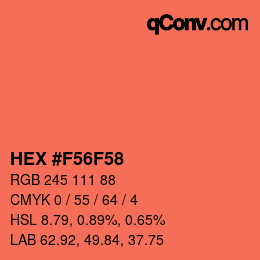 Color code: HEX #F56F58 | qconv.com