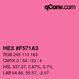 Color code: HEX #F571A3 | qconv.com