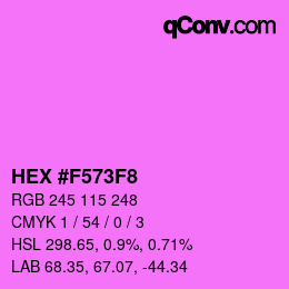 Color code: HEX #F573F8 | qconv.com