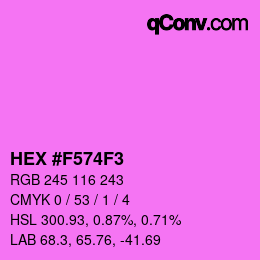 Color code: HEX #F574F3 | qconv.com