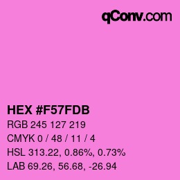 カラーコード: HEX #F57FDB | qconv.com