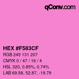 カラーコード: HEX #F583CF | qconv.com