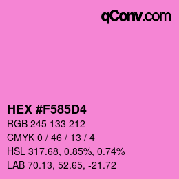 颜色代码: HEX #F585D4 | qconv.com