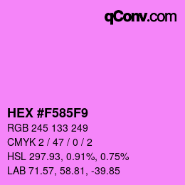 Color code: HEX #F585F9 | qconv.com