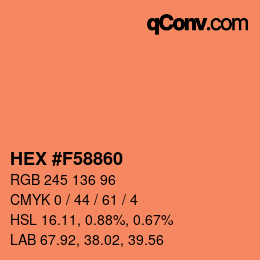 Color code: HEX #F58860 | qconv.com