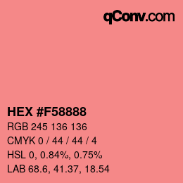カラーコード: HEX #F58888 | qconv.com
