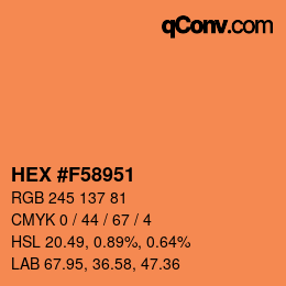 Color code: HEX #F58951 | qconv.com