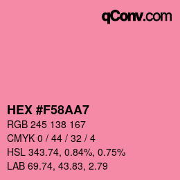 颜色代码: HEX #F58AA7 | qconv.com
