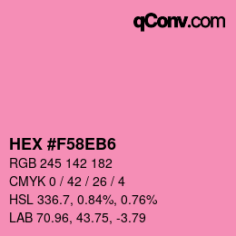 Color code: HEX #F58EB6 | qconv.com