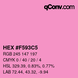 カラーコード: HEX #F593C5 | qconv.com