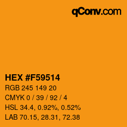 カラーコード: HEX #F59514 | qconv.com