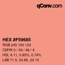 Color code: HEX #F59685 | qconv.com