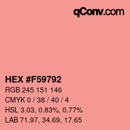 Color code: HEX #F59792 | qconv.com