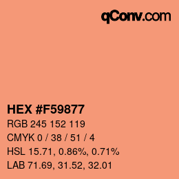 Color code: HEX #F59877 | qconv.com