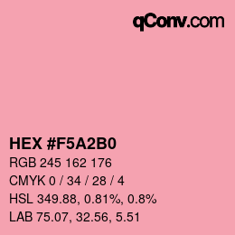 カラーコード: HEX #F5A2B0 | qconv.com