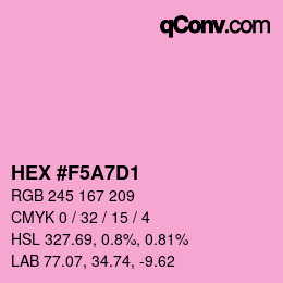 Color code: HEX #F5A7D1 | qconv.com