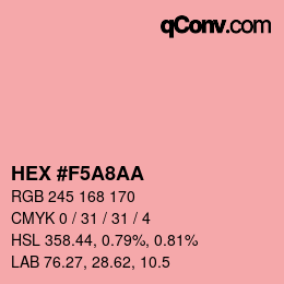 Color code: HEX #F5A8AA | qconv.com