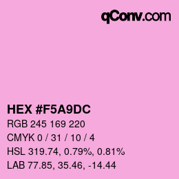 Color code: HEX #F5A9DC | qconv.com