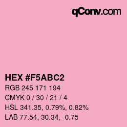 Farbcode: HEX #F5ABC2 | qconv.com
