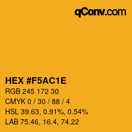 カラーコード: HEX #F5AC1E | qconv.com