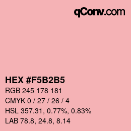 Color code: HEX #F5B2B5 | qconv.com
