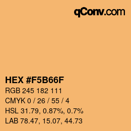 Color code: HEX #F5B66F | qconv.com