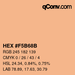 Color code: HEX #F5B68B | qconv.com
