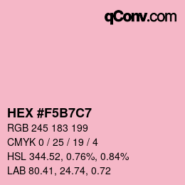 Farbcode: HEX #F5B7C7 | qconv.com