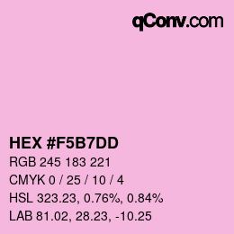 Farbcode: HEX #F5B7DD | qconv.com