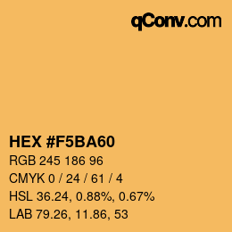 Color code: HEX #F5BA60 | qconv.com