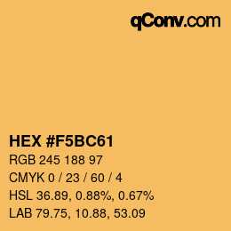 Color code: HEX #F5BC61 | qconv.com