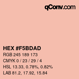 Color code: HEX #F5BDAD | qconv.com