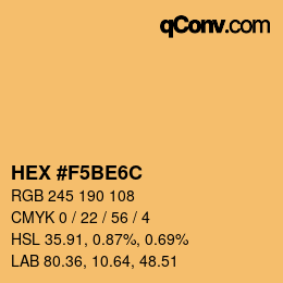 Farbcode: HEX #F5BE6C | qconv.com