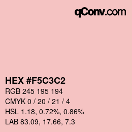 Código de color: HEX #F5C3C2 | qconv.com