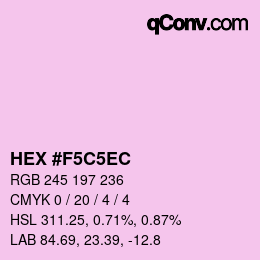Color code: HEX #F5C5EC | qconv.com