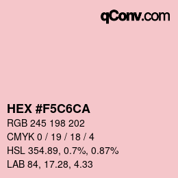 Color code: HEX #F5C6CA | qconv.com