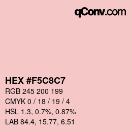 Color code: HEX #F5C8C7 | qconv.com