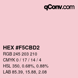 Color code: HEX #F5CBD2 | qconv.com