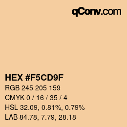 Código de color: HEX #F5CD9F | qconv.com
