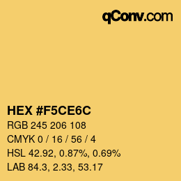 颜色代码: HEX #F5CE6C | qconv.com