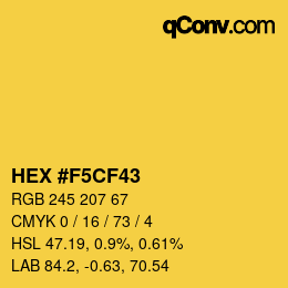 颜色代码: HEX #F5CF43 | qconv.com