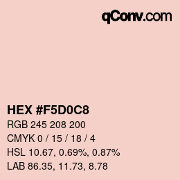 Farbcode: HEX #F5D0C8 | qconv.com