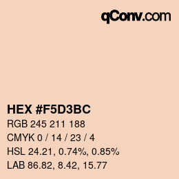 Farbcode: HEX #F5D3BC | qconv.com