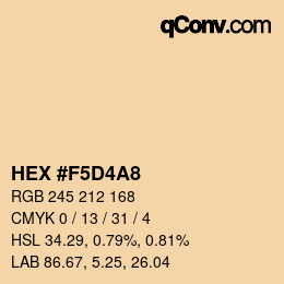 カラーコード: HEX #F5D4A8 | qconv.com