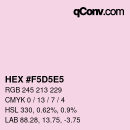 Color code: HEX #F5D5E5 | qconv.com