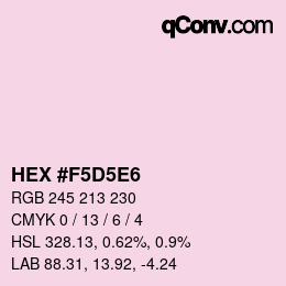 カラーコード: HEX #F5D5E6 | qconv.com